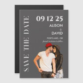 De moderne minimalistische Sjabloon van het Huweli Magnetische Uitnodiging (Voorkant / Achterkant)