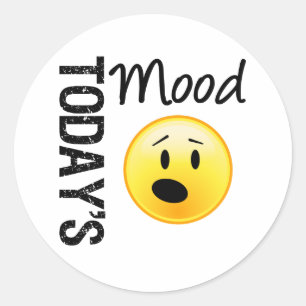 De moderne Mood Emoticon OMG Ronde Sticker