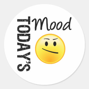 De moderne moticon van de tijd ronde sticker