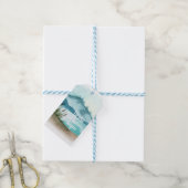 De moderne Natuur van de Waterverf laat het avontu Cadeaulabel (Met Touw)