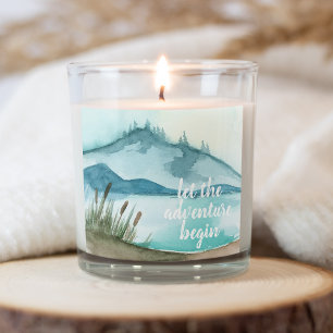 De moderne Natuur van de Waterverf laat het avontu Vierkante Sticker