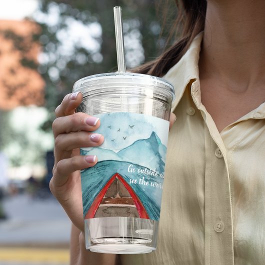 De moderne Natuur van de Waterverf ziet het wereld Acryl Drinkbeker