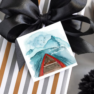 De moderne Natuur van de Waterverf ziet het wereld Bedankjes Labels