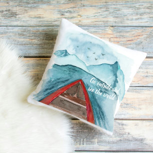 De moderne Natuur van de Waterverf ziet het wereld Buitenkussen