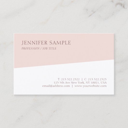 De moderne Professionele Minimalistische Sjabloon Visitekaartje (Voorkant)