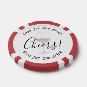 De moderne rode wijn Drink bruiloft Poker Chips (Enkel)
