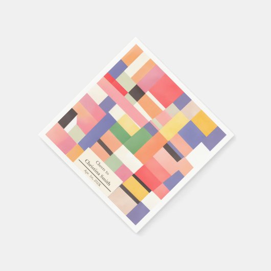 De moderne Schattigee Levendige Partij van de Kleu Servet (Hoek)