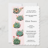 De moderne succulente cactus Baby shower Kaart (Voorkant)
