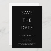 De moderne tekst van de Doopvont slechts Weddensch Save The Date (Voorkant / Achterkant)