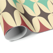 De moderne tijd uit de midden eeuw cadeaupapier (Rol Hoek)