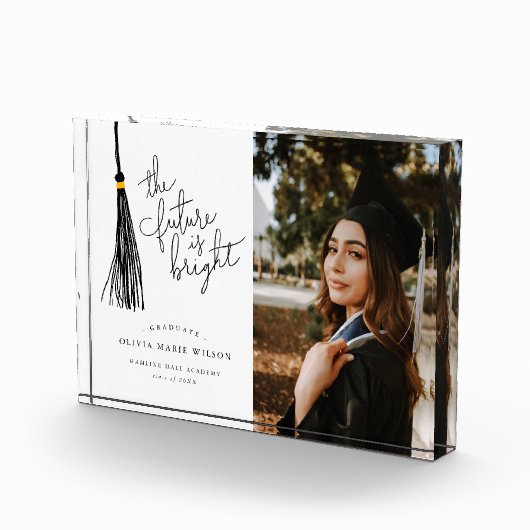 De moderne toekomst is helder Afstuderen wit aande Fotoblokken (Rechts)