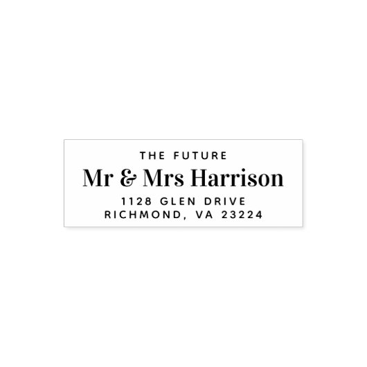 De moderne toekomst Mr. Mrs. Retouradres Zelfinktende Stempel (Design)
