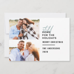 De moderne typografie is nog steeds thuis voor de  feestdagenkaart