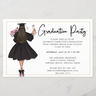 De Moderne Uitnodiging van de Partij van de Gradua Flyer