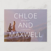 De moderne Vette Foto van Namen sparen de Datum Briefkaart (Voorkant)