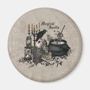 De moderne vintage HEKSEN van Halloween BROUWEN Magneet