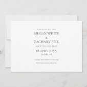 De moderne Volledige Foto van het Witte Manuscript Save The Date (Achterkant)