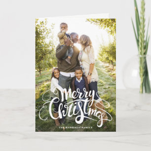 De moderne Vrolijke Vakantie van de Foto van Feestdagen Kaart