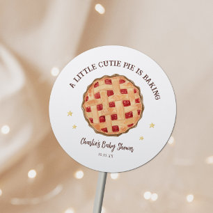 De moderne Waterverf Cutie Pie is het bakken van B Ronde Sticker