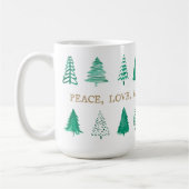 De moderne Waterverf kerstboom X-mas Classic Koffiemok (Links)