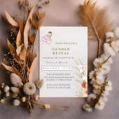 De moderne Waterverf Pampas Gender Reveal Invitati Aankondiging