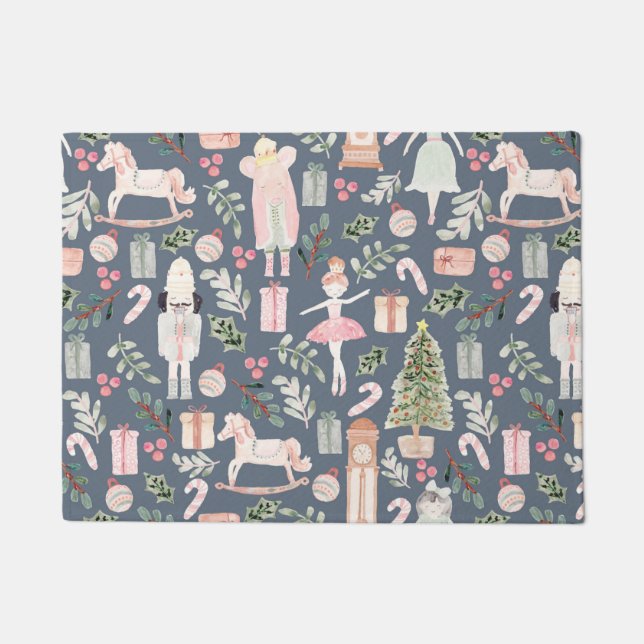 De moderne waterverf van de Nutkraker Deurmat (Voorkant)