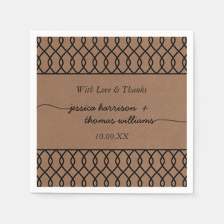 De Moderne Whimsical Kraft Trouwcollectie Servetten