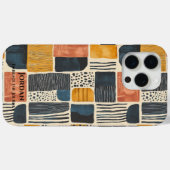 De moderne Zambiaanse batik – Aardse Abstracte pat Case-Mate iPhone Case (Achterkant (horizontaal))