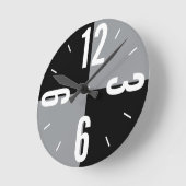 De moderne zwarte en grijze kleur blokkeert grote ronde klok (Hoek)