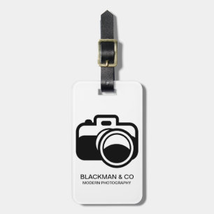 De moderne Zwarte Fotograaf van het Pictogram van Bagagelabel