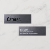 De Moderne Zwarte Gewaagde Tekst van de traiteur Mini Visitekaartje (Voorkant / Achterkant)