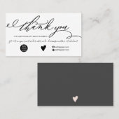 De moderne zwarte orde van het borstelmanuscript b visitekaartje (Voorkant / Achterkant)