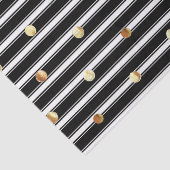 De moderne Zwarte Witte Gouden Stippen van het Tissuepapier (Detail)