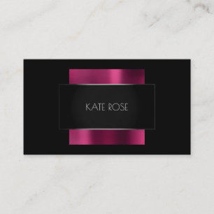 De moderne zwarte zilver Burgundy Metallic Visitekaartje