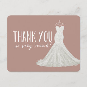 De modieuze Kleding Taupe   dankt u Bedankkaart