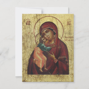 De Moeder Gods Feodorovskaya Orthodoxe Icoon      Briefkaart