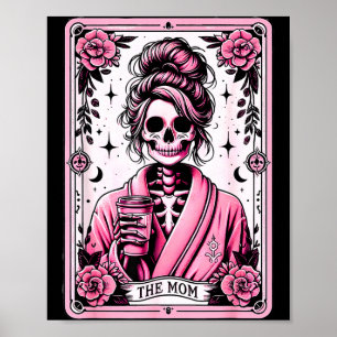 De Moeder Grappige Tarotkaart Vrouw Skelet Moeder  Poster