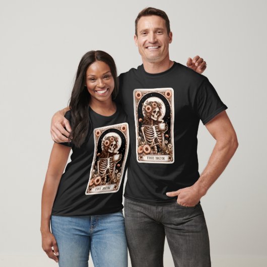 De moeder moeder Skeleton Coffee Tarot Kaart T-shirt (Unisex)