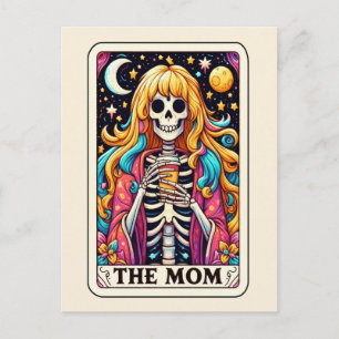 De Moeder Tarot Koffie Skelet Hippie Moeder Briefkaart