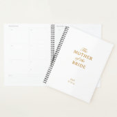 De moeder van de bruid Gold White Planner (Display)