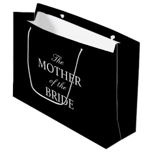 De moeder van de bruid Zwart Wit Gift Bag Groot Cadeauzakje