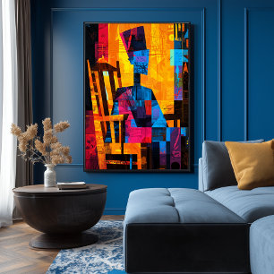 De moeder van Whistler herinterpreteerd in vet Abs Poster