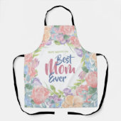 De Moederdag Floral Waterverf personaliseren Schort (Voorkant)
