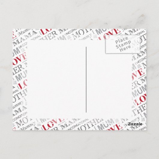 De Moederdag of verjaardag van een Britse moeder Briefkaart (Achterkant)