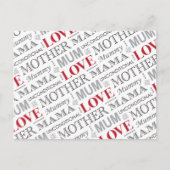 De Moederdag of verjaardag van een Britse moeder Briefkaart (Voorkant)