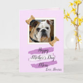 De Moederdag van de Foto van het Mamma van de hond Kaart (Gele Bloem)