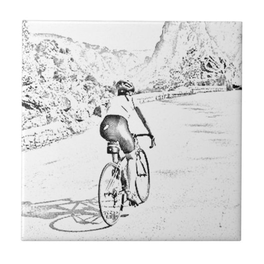 De moeilijke bergbeklimming tegeltje (Voorkant)