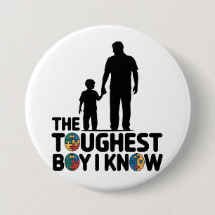 De moeilijkste jongen die ik ken is de Autism Fath Ronde Button 7,6 Cm