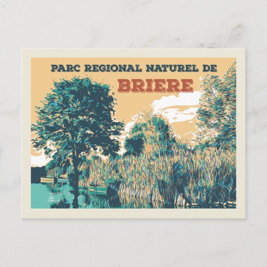 De moerassen van het regionale park Briere Frankri Briefkaart (Voorkant)