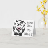 De Moi.. à Moo ! Carte de vœux (Fleur jaune)